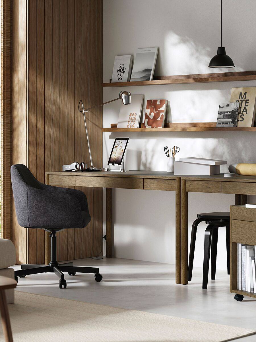 IKEA HAUGA ベージュ パソコンデスク HAUGA desk beige - IKEA