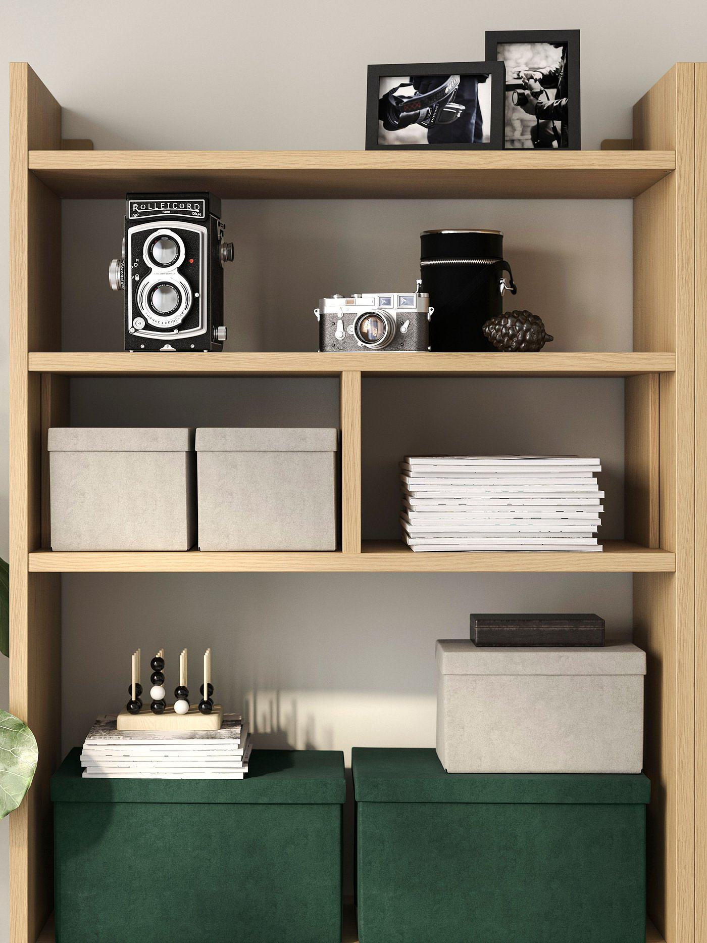 LÅDMAKARE storage combination with shelves/oak effect - IKEA