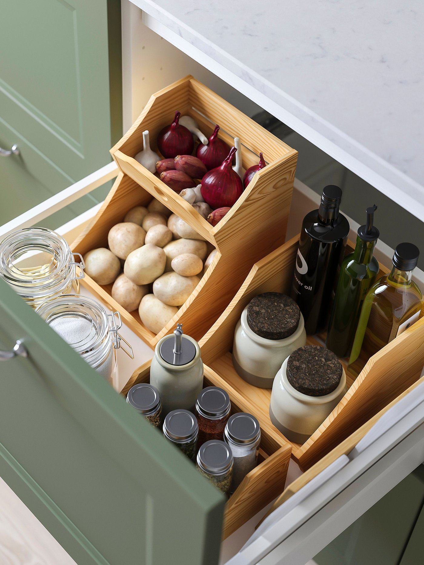 CHOKLADHAJ food storage box, set of 2 wood - IKEA