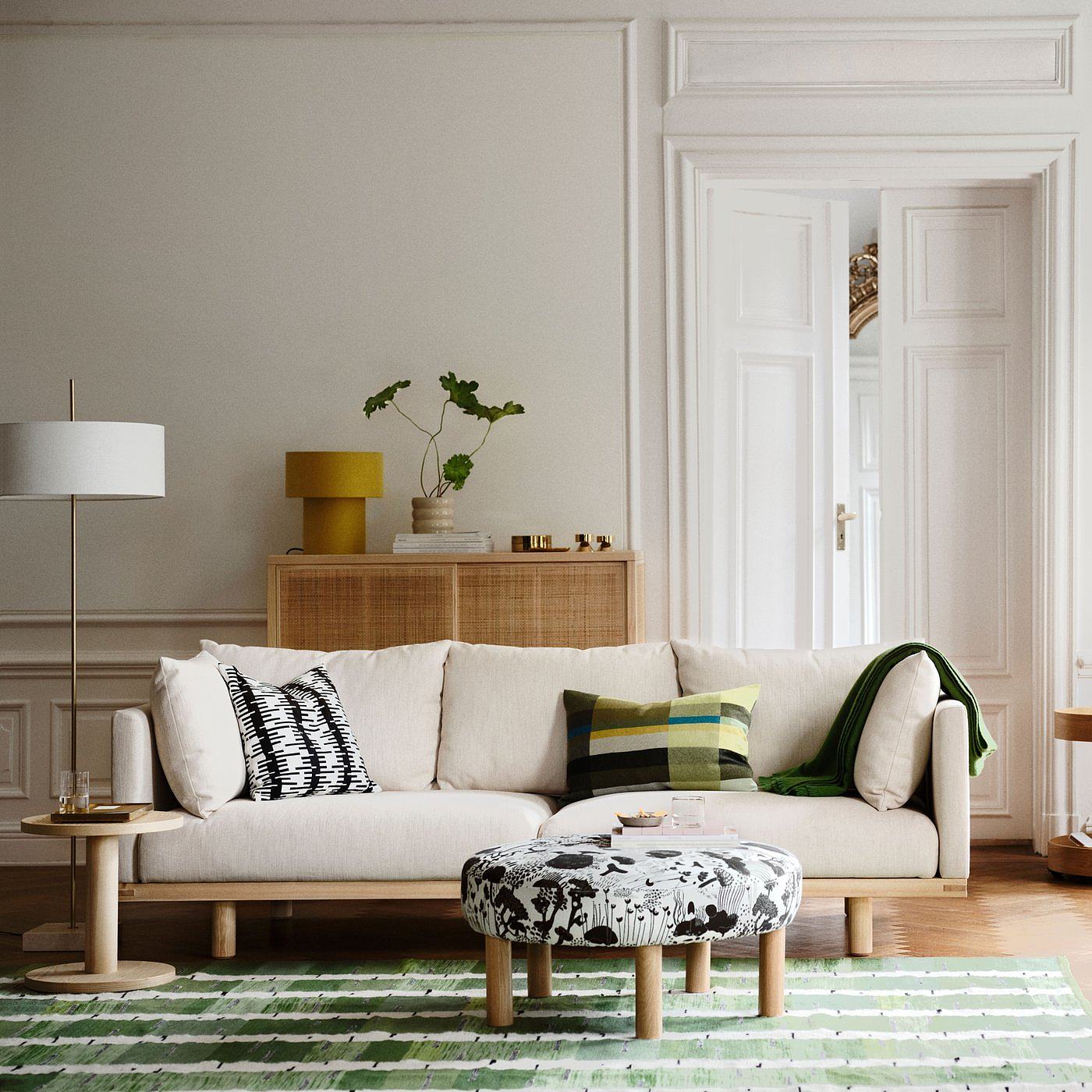 STOCKHOLM 2025 table lamp yellow/textile - IKEA