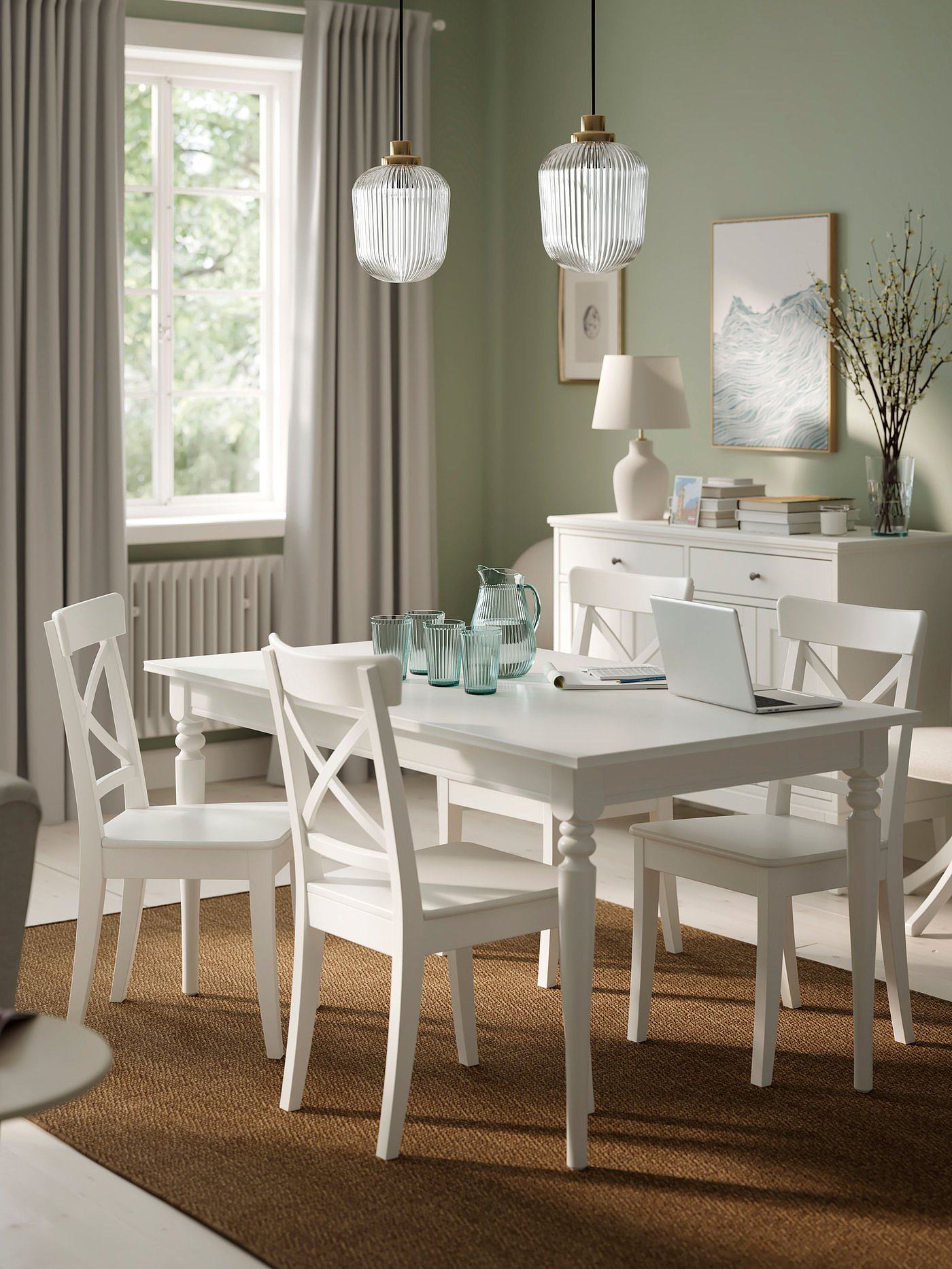 LANEBERG extendable table white - IKEA