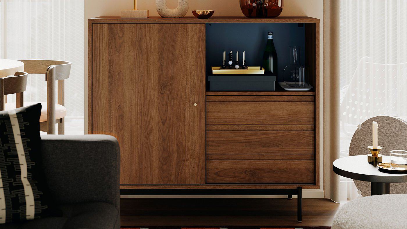 RÅDMANSÖ cabinet brown walnut effect - IKEA