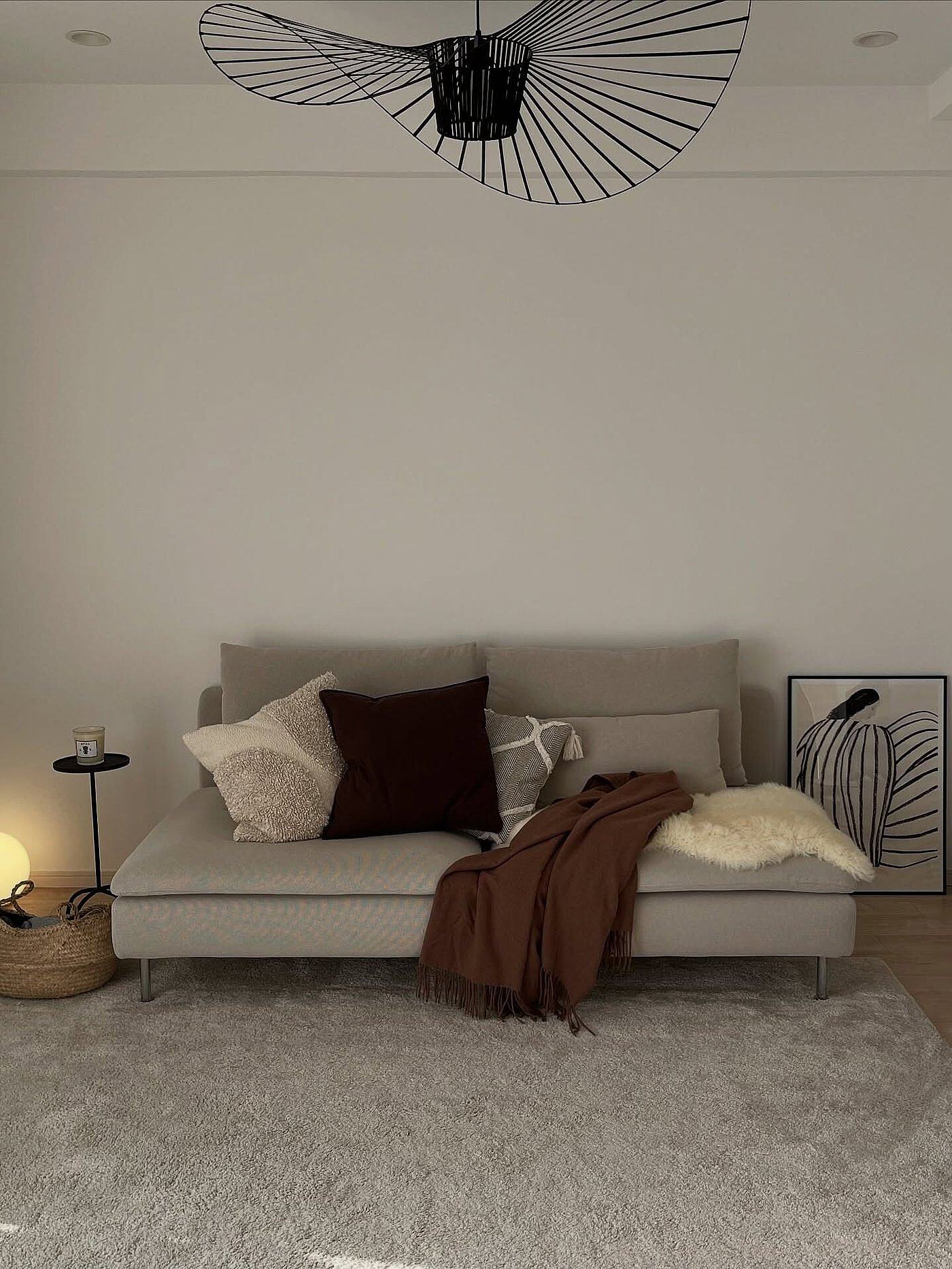 ikea ENGELSBORG エンゲルスボリ ラグ ベージュ ENGELSBORG rug, low