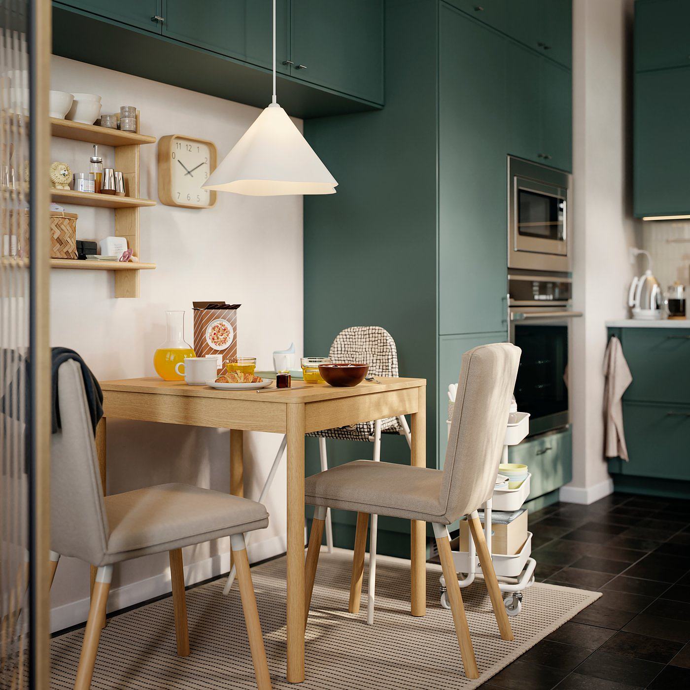 TONSTAD extendable table oak veneer - IKEA