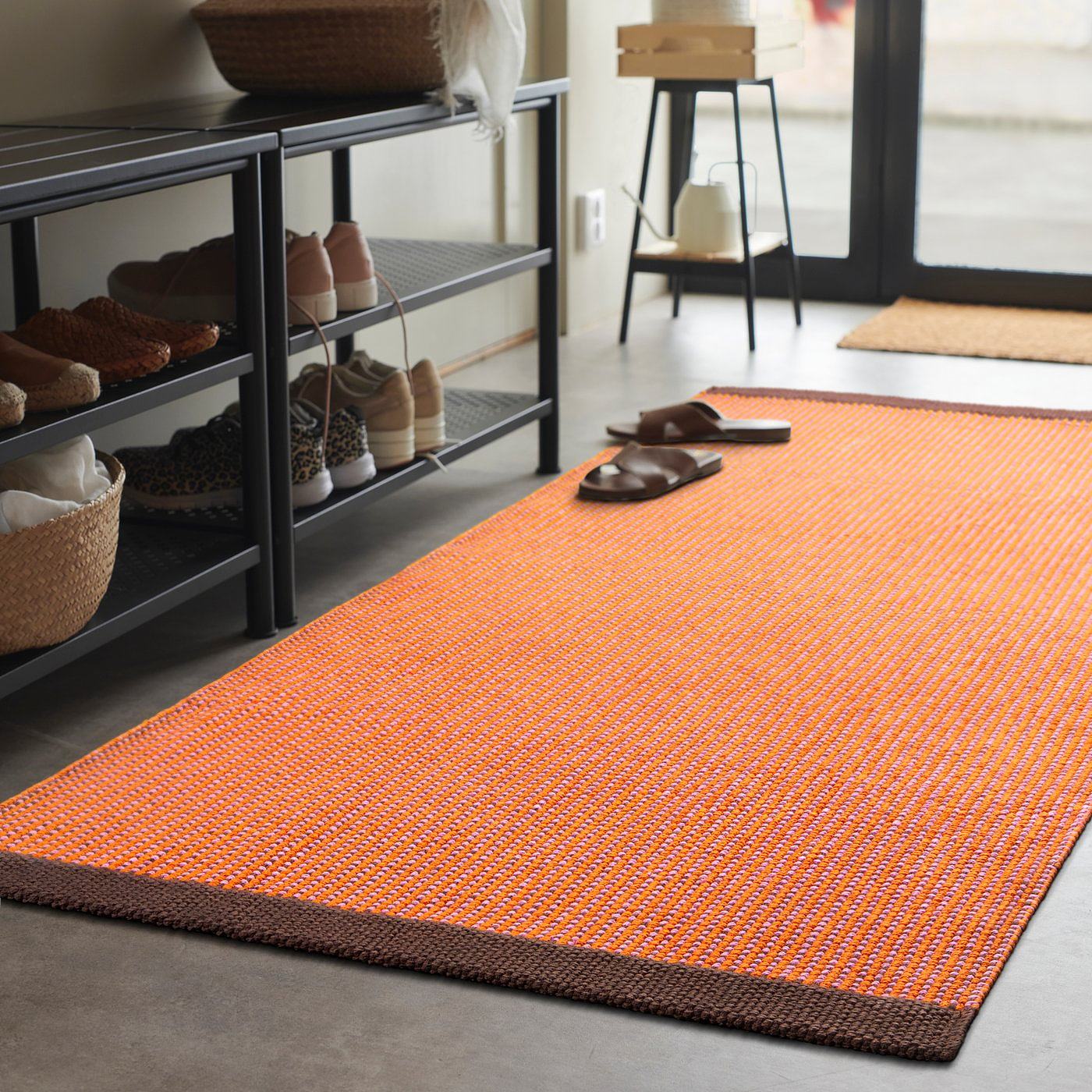 VODSKOV rug, flatwoven natural/light grey - IKEA