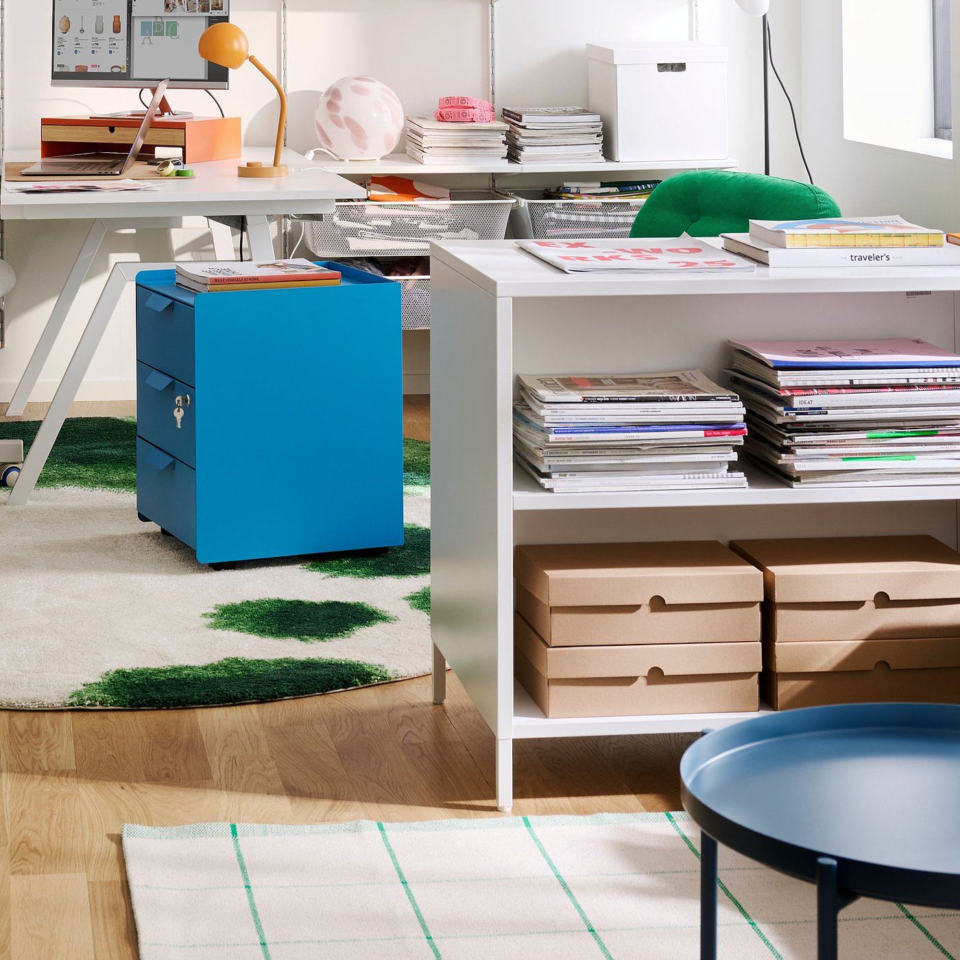 VIHALS cabinet with sliding doors white - IKEA