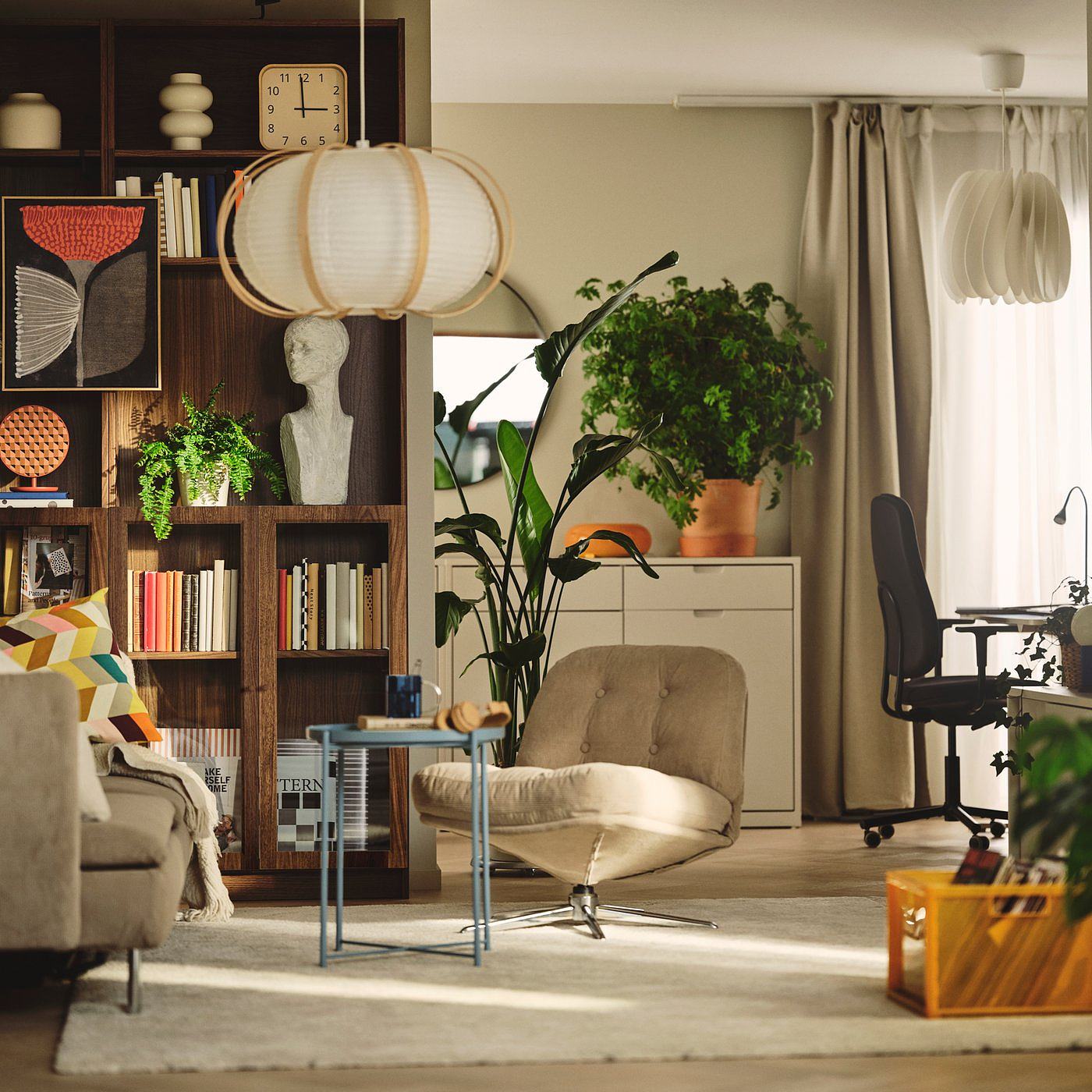 DYVLINGE swivel easy chair Kelinge beige - IKEA