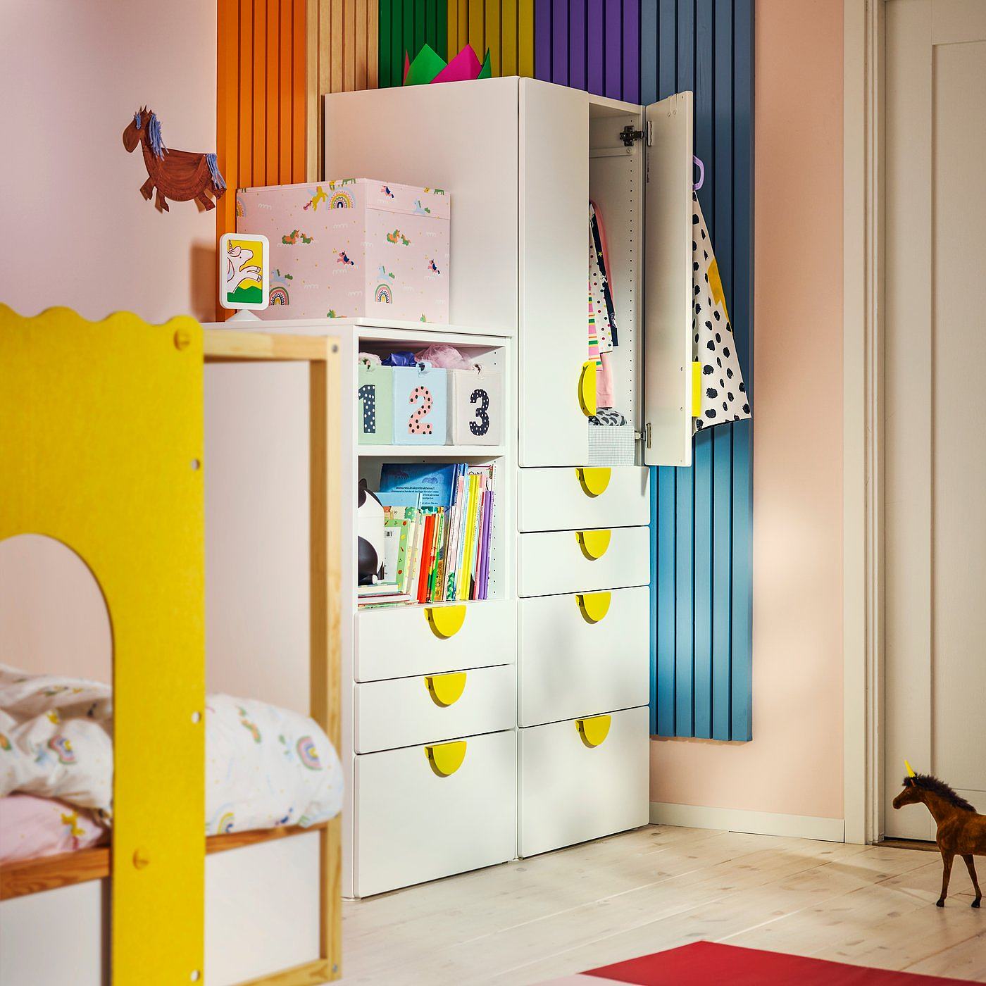 SMÅSTAD / PLATSA bookcase white white/with 3 drawers - IKEA