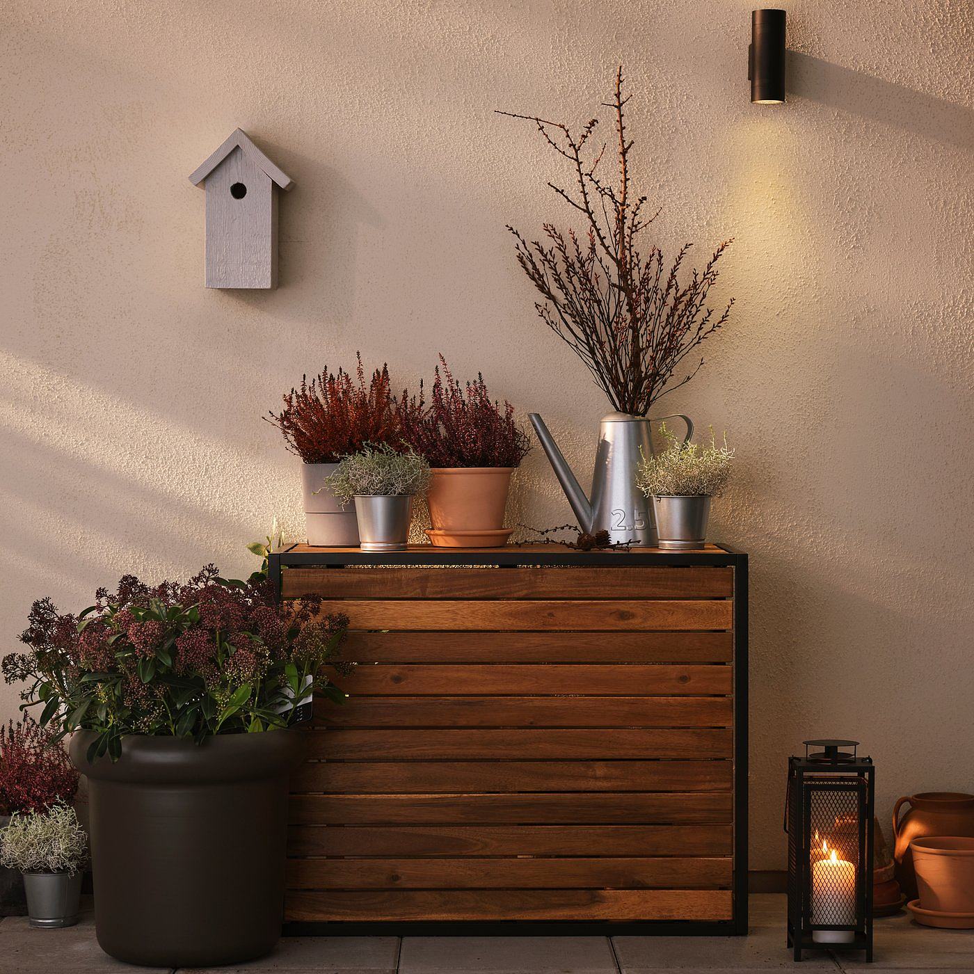和茶棚 HÅKANSKÄR 霍坎怀茶几户外产品/着浅褐色漆- IKEA