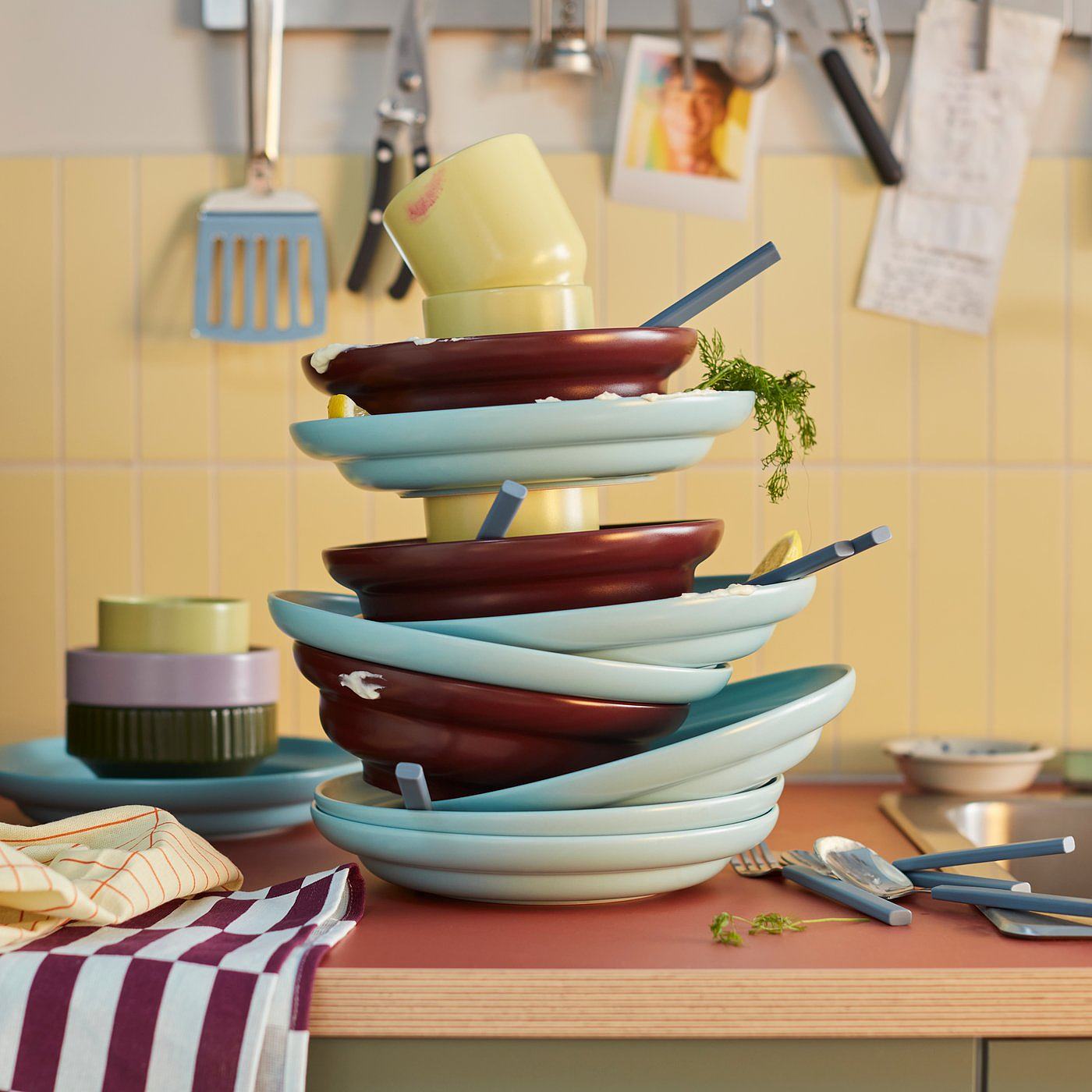 SPJUTLILJA 3-piece serving set mixed colours - IKEA