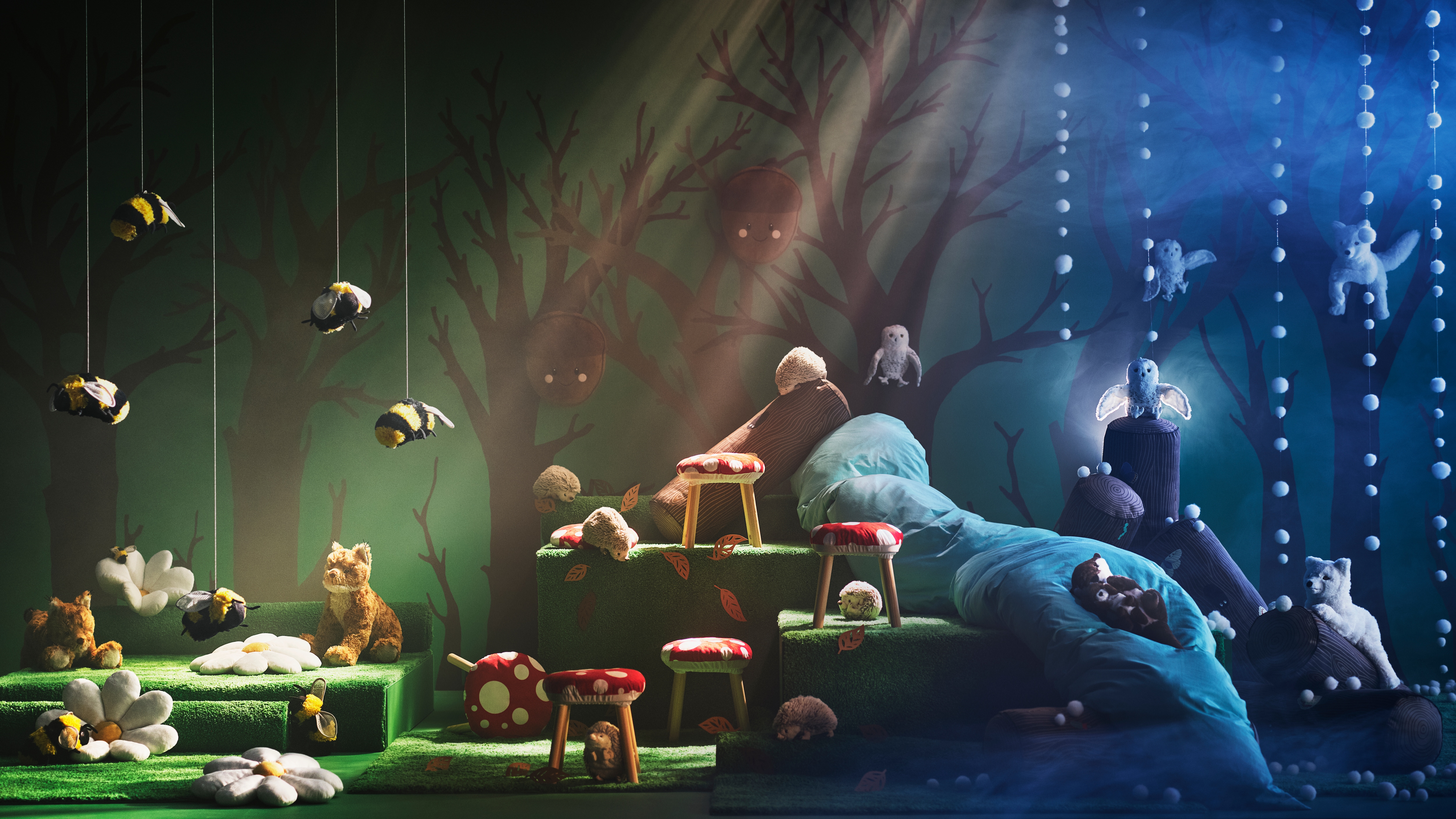 Turn your children's room into an indoor forest.