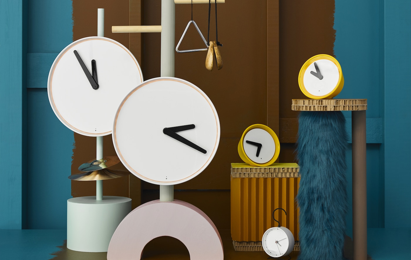 New STOLPA wall and table clocks – IKEA