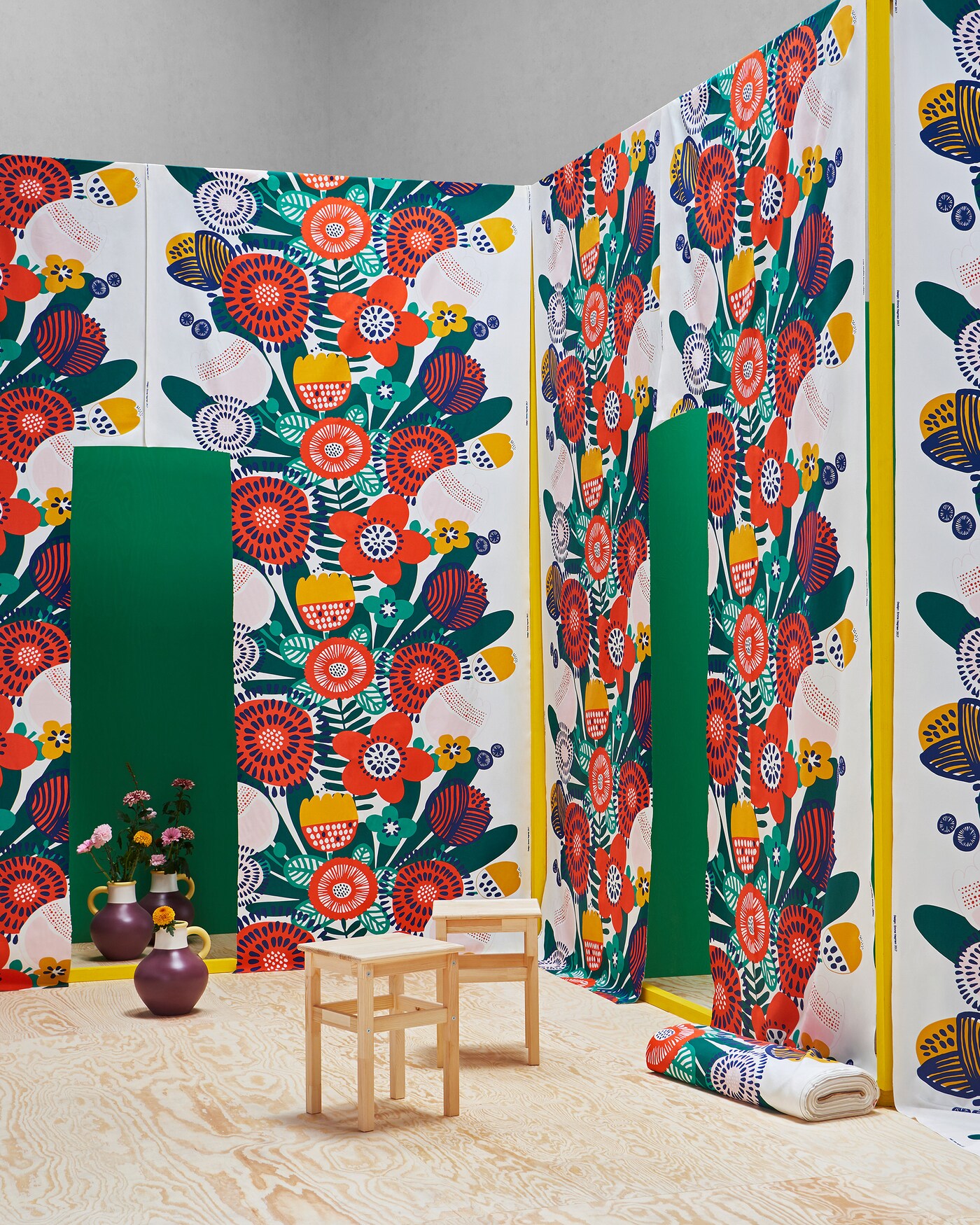 IKEA イケア IRMELIN イルメリン カーテン 生地 布 2枚セット IKEA イケア IRMELIN イルメリン カーテン 生地 布 2枚セット 北欧風