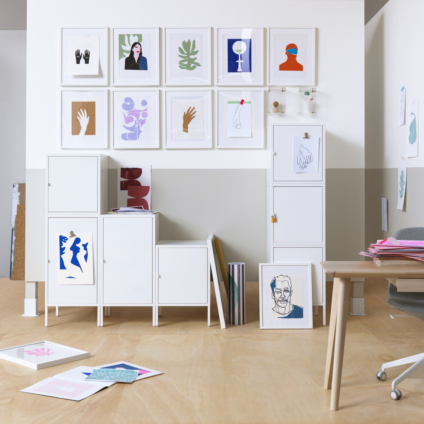 IKEA HALLANヘッラン　キャビネット　ロッカー IKEA】10台あります！HALLANヘッラン キャビネット ロッカー 書類棚