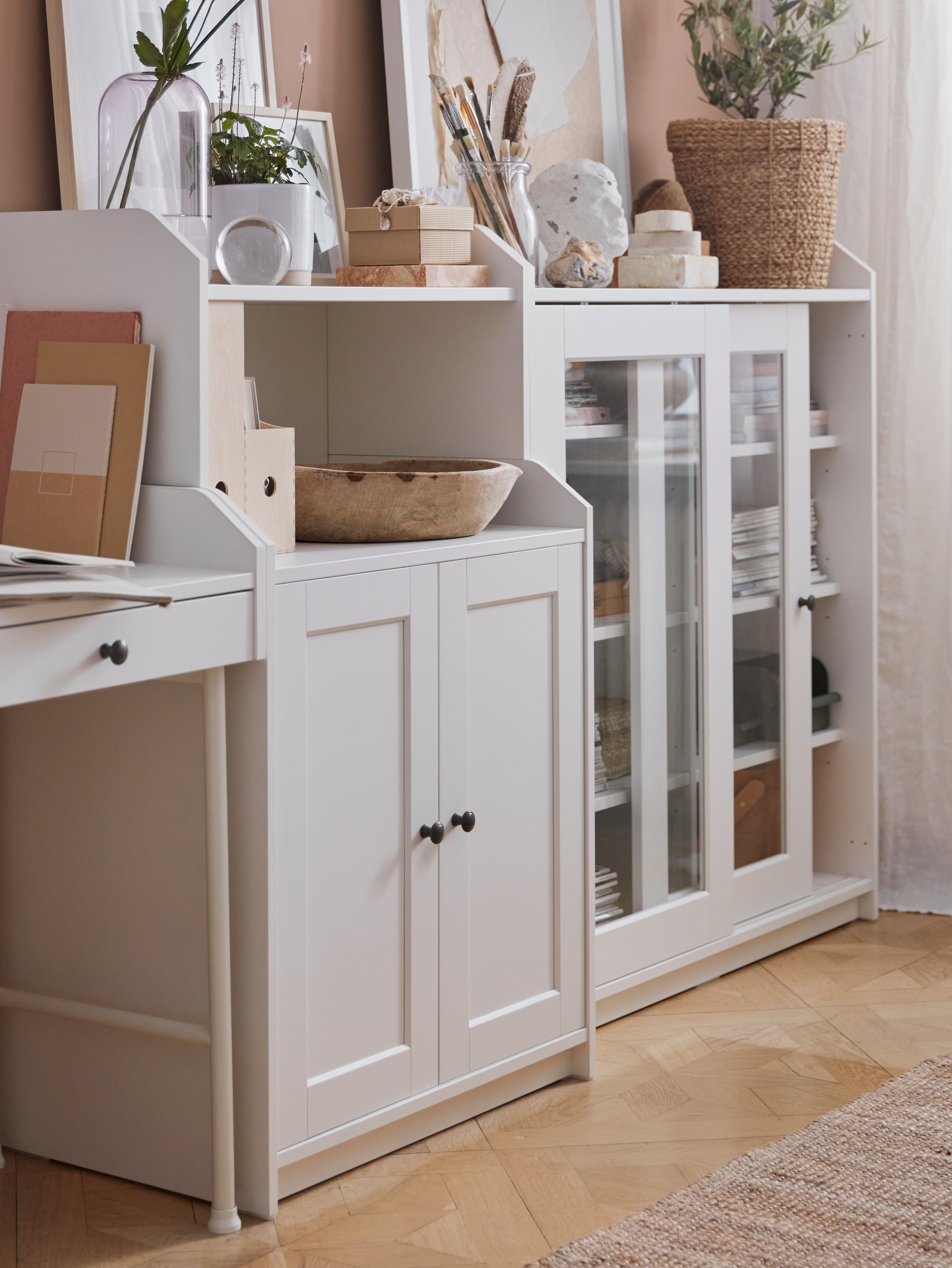 HAUGA cabinet with 2 doors white - IKEA