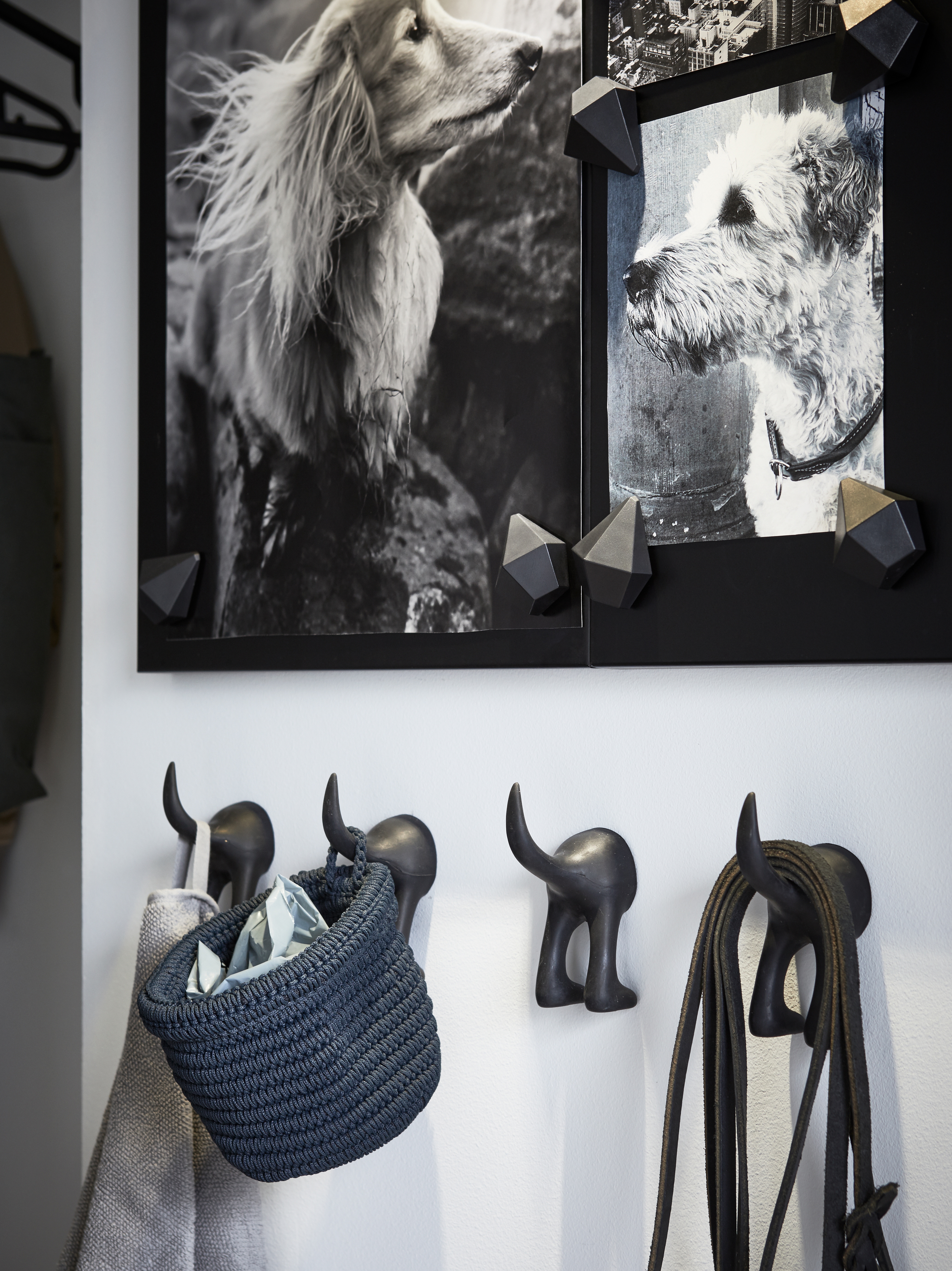 【IKEA】BÄSTIS 骨型 3連 リードフック BÄSTIS hook black - IKEA