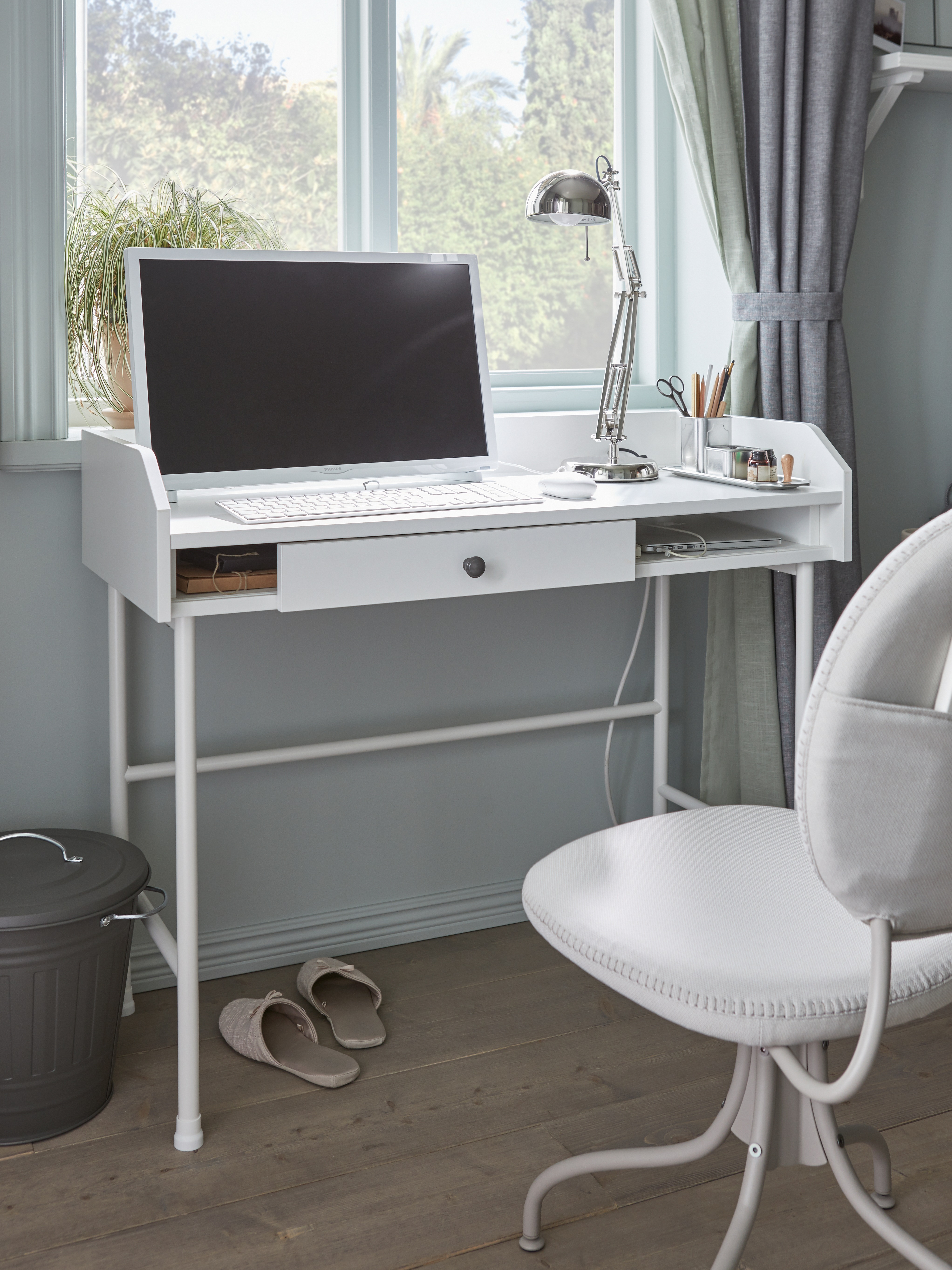 HAUGA desk white - IKEA