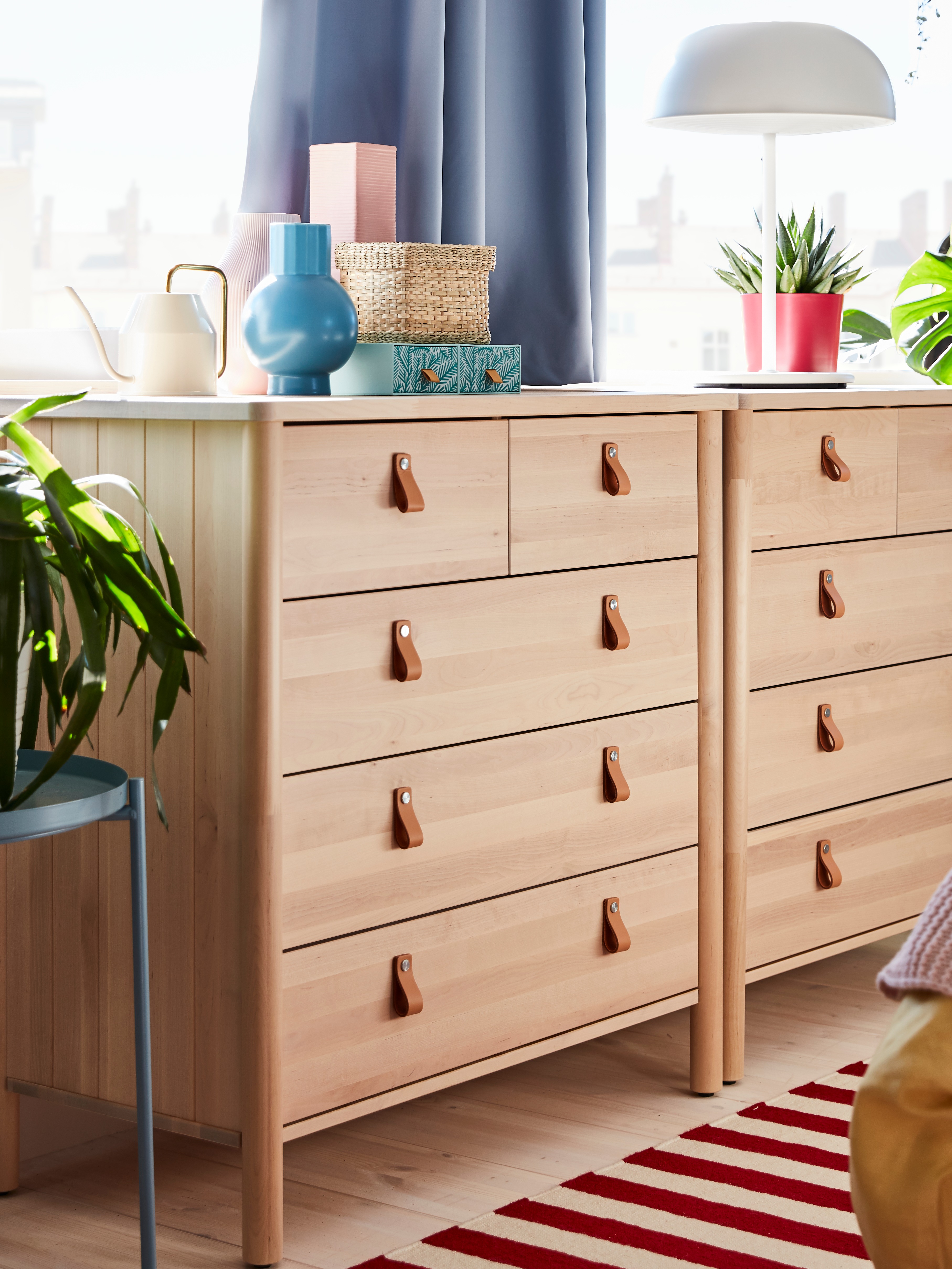 BJÖRKSNÄS chest of 5 drawers birch - IKEA