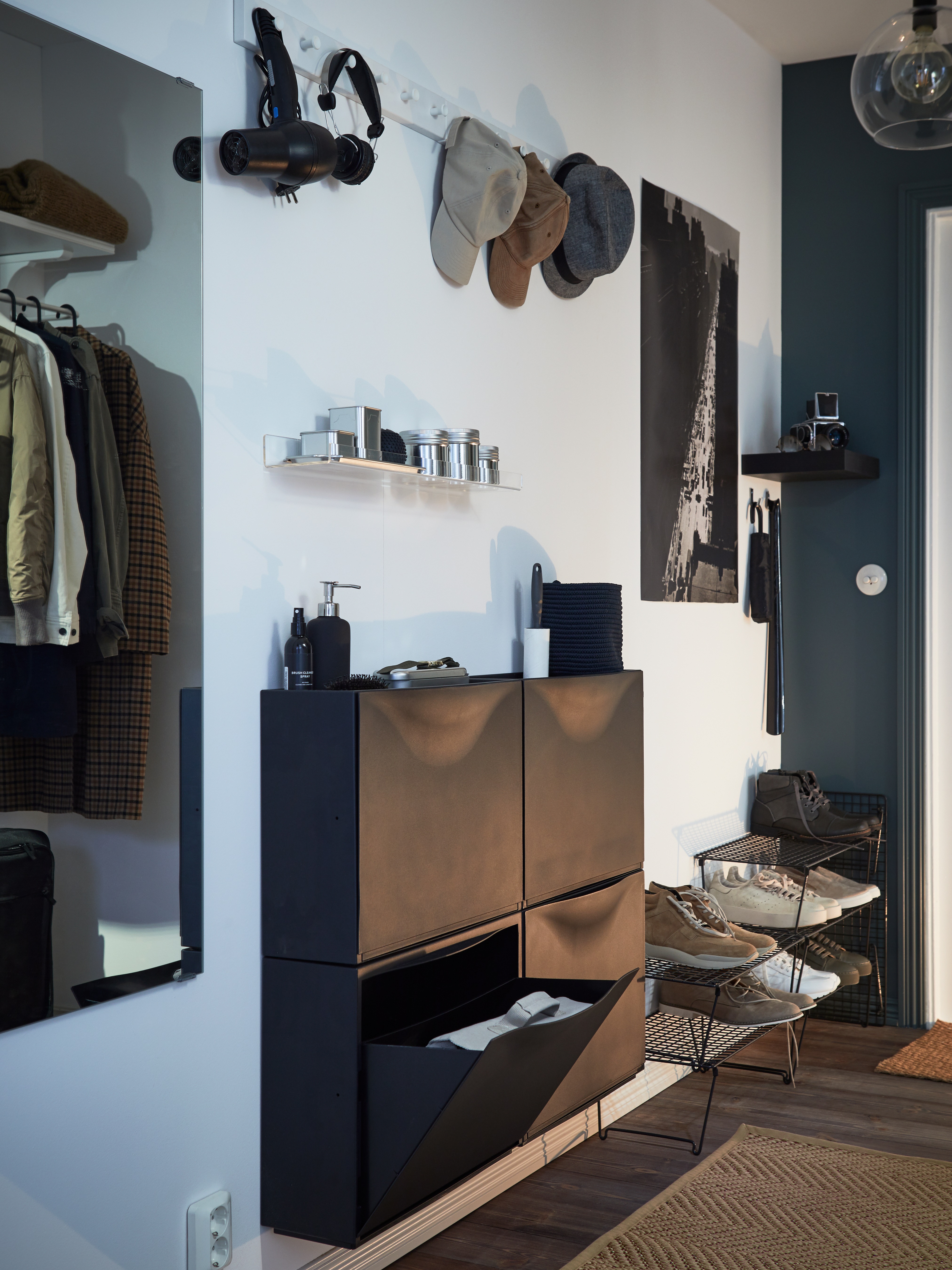 TRONES shoe cabinet/storage black - IKEA