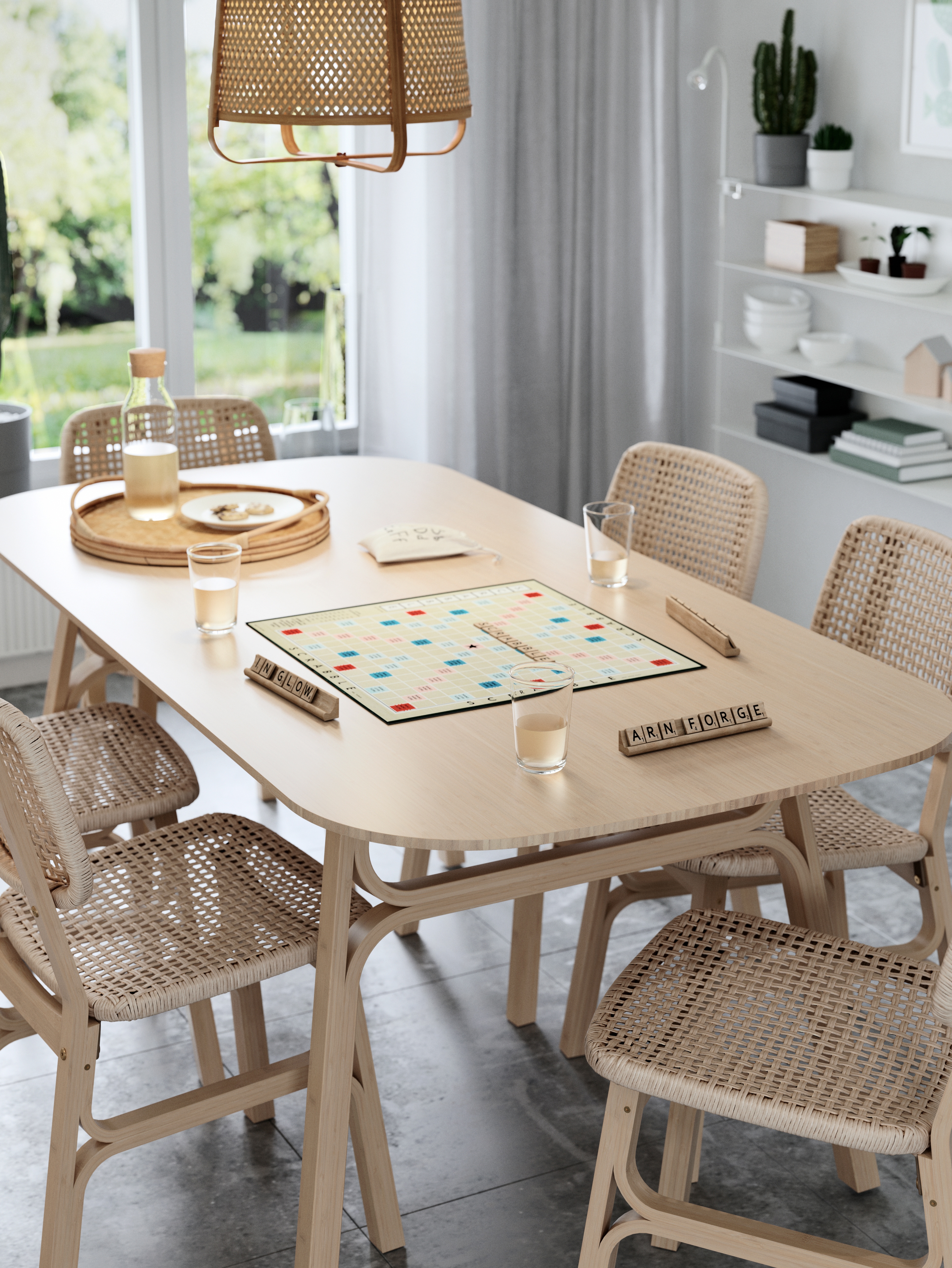 VOXLÖV dining table light bamboo - IKEA