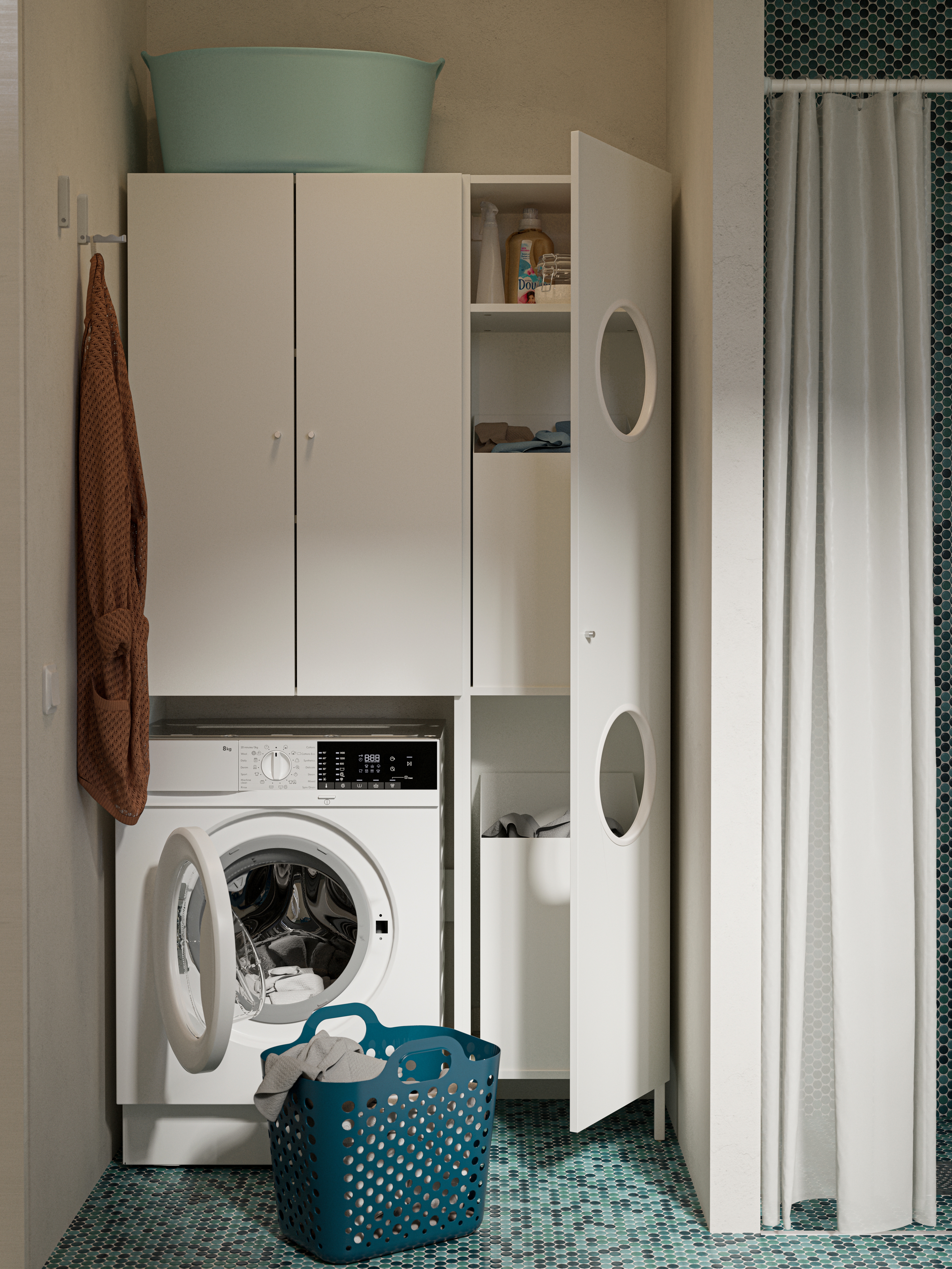 NYSJÖN laundry cabinet white - IKEA