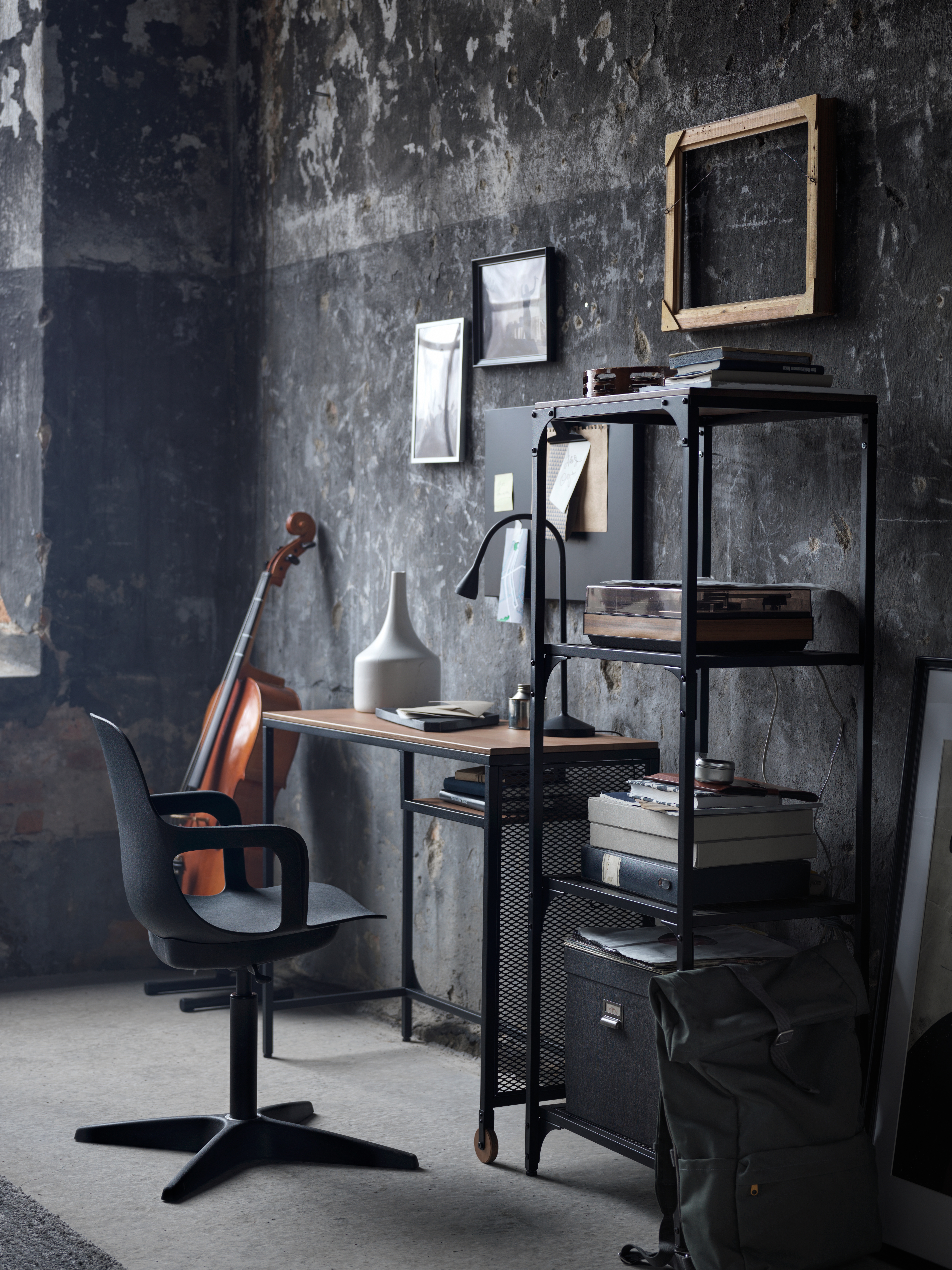 FJÄLLBO shelving unit black - IKEA