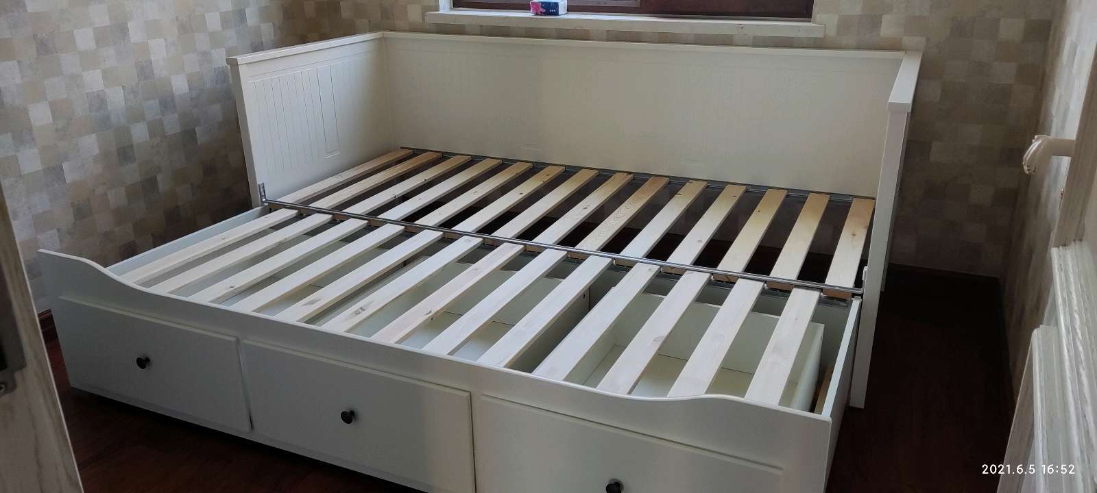 宜家hemnes 汉尼斯 坐卧两用床框架带3屉 白色 80x200 厘米 - ikea