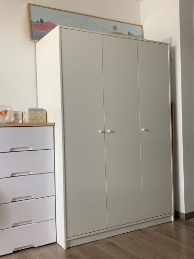 宜家kleppstad 克勒普斯塔 三门衣柜 白色 - ikea