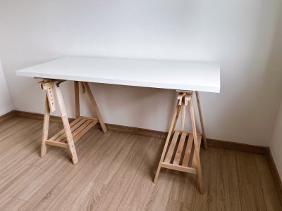 宜家lagkapten 拉格开普 / mittback 米特巴克 书桌 白色/桦木 994.