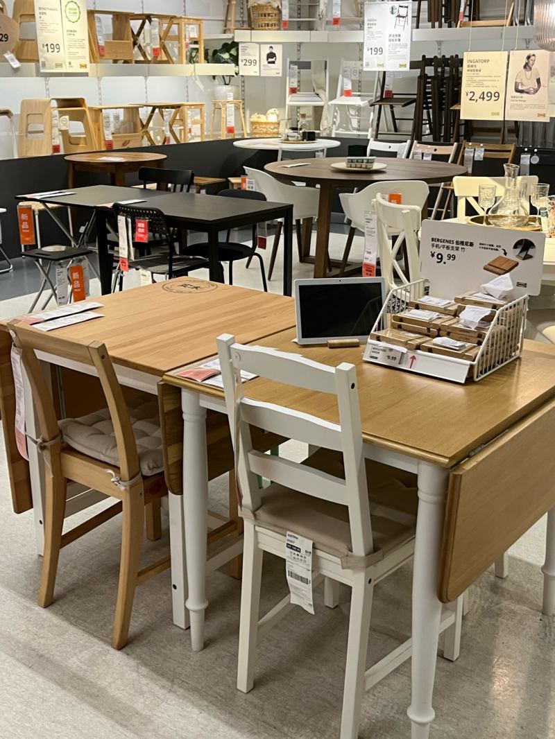 IKEA PS 2012 drop-leaf table bamboo/white - IKEA