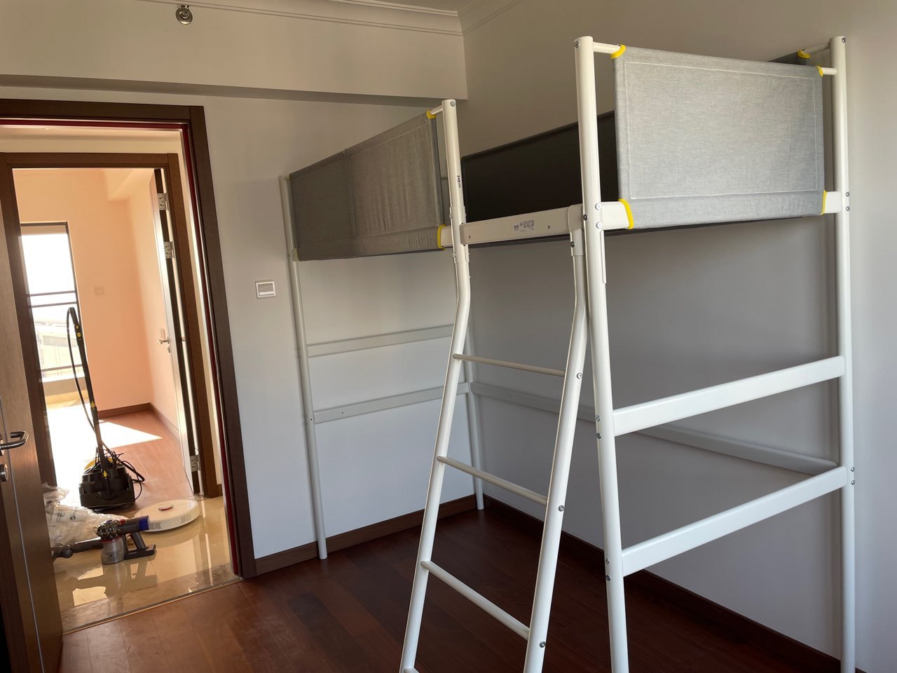 宜家vitval 维特瓦尔 高架床框架 白色/淡灰色 - ikea